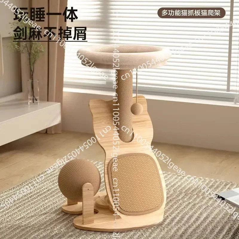 Sisal Cat Scratching Board, Cat Climbing Frame, Cat Litter, Integrated Wear-resistant and Non-crumbling Household Small Hemp