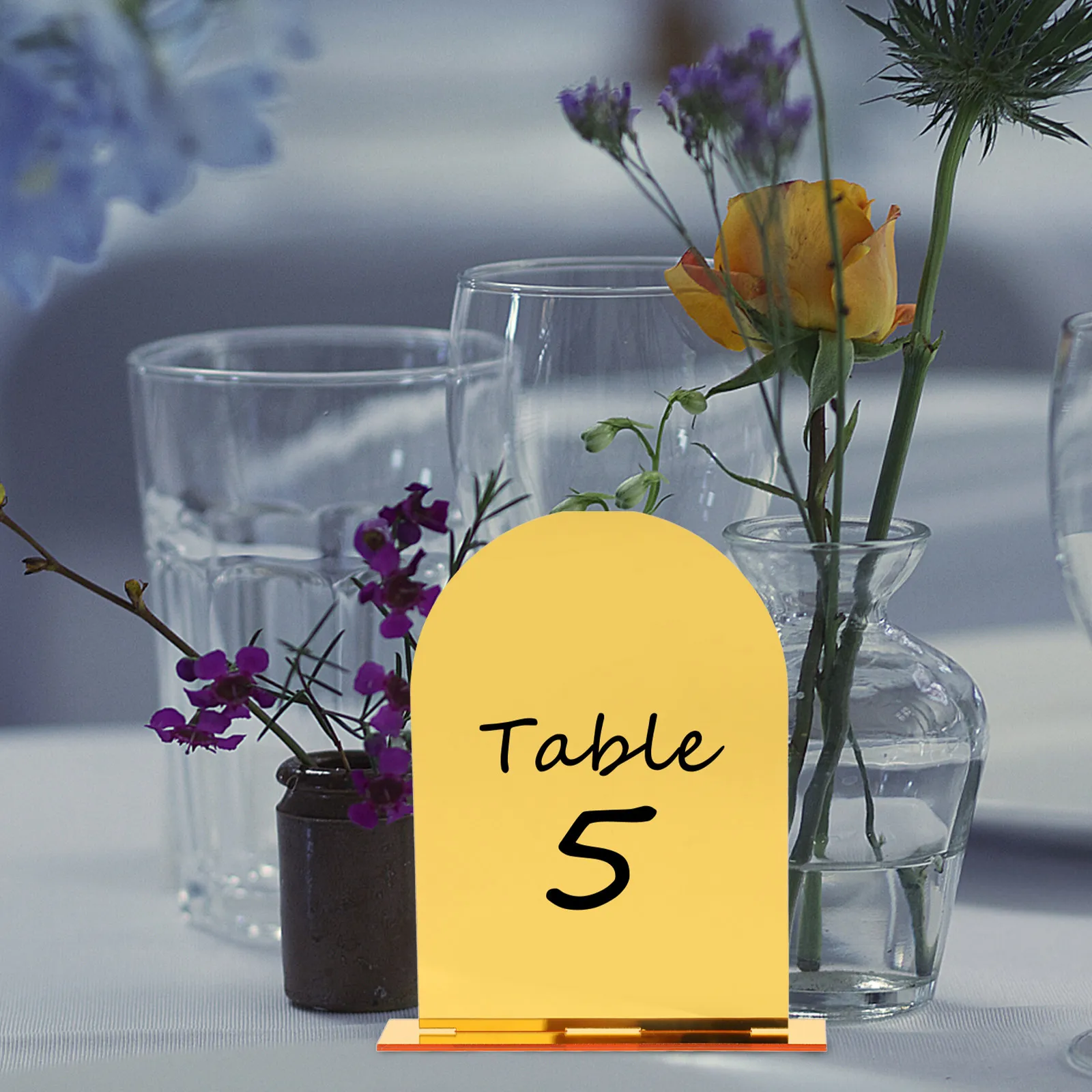 Blank Acrylic Wedding Table Cards Clear Minimalist Table Number Holders Seating Chart Display Wedding Reception Decor - view 5