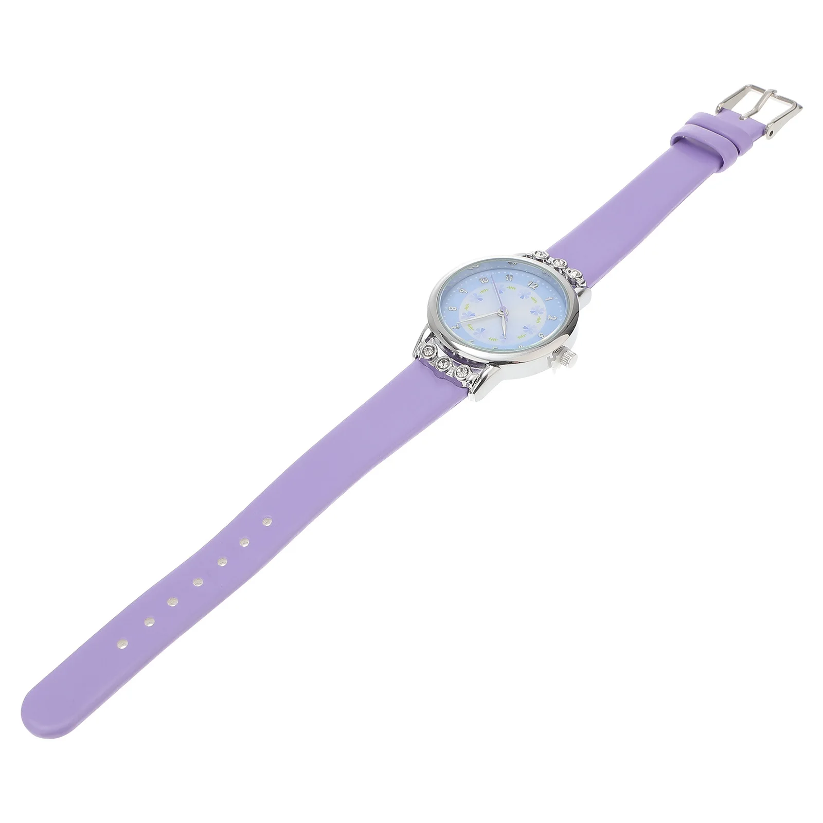 ساعة كوارتز كارتونية مقاومة للماء بنفسجية قابلة للتعديل، سوار مريح، ساعة معصم أنيقة، تصميم فريد من نوعه لـ