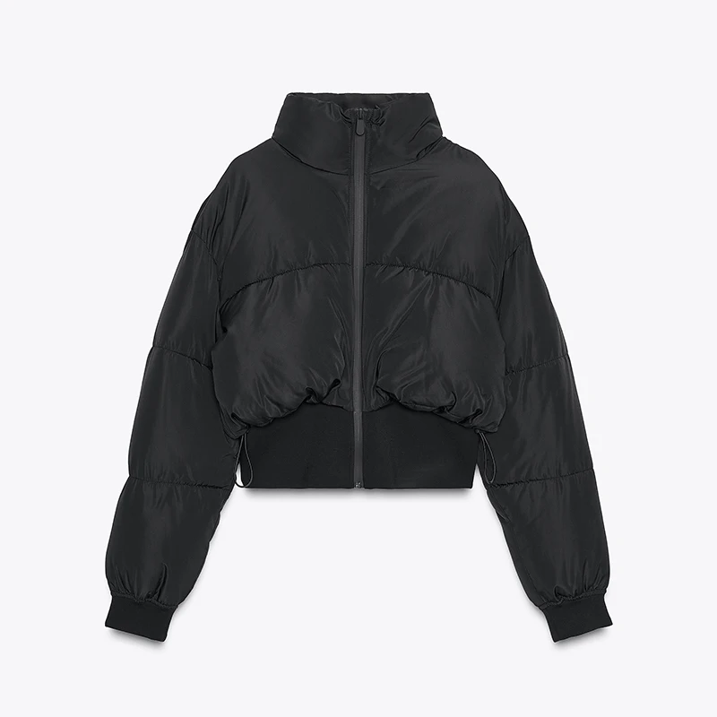 

Осенне-зимние утепленные короткие хлопковые куртки для женщин, новинка 2025, модное свободное повседневное хлопковое пальто, однотонное белое верхнее белье, женская