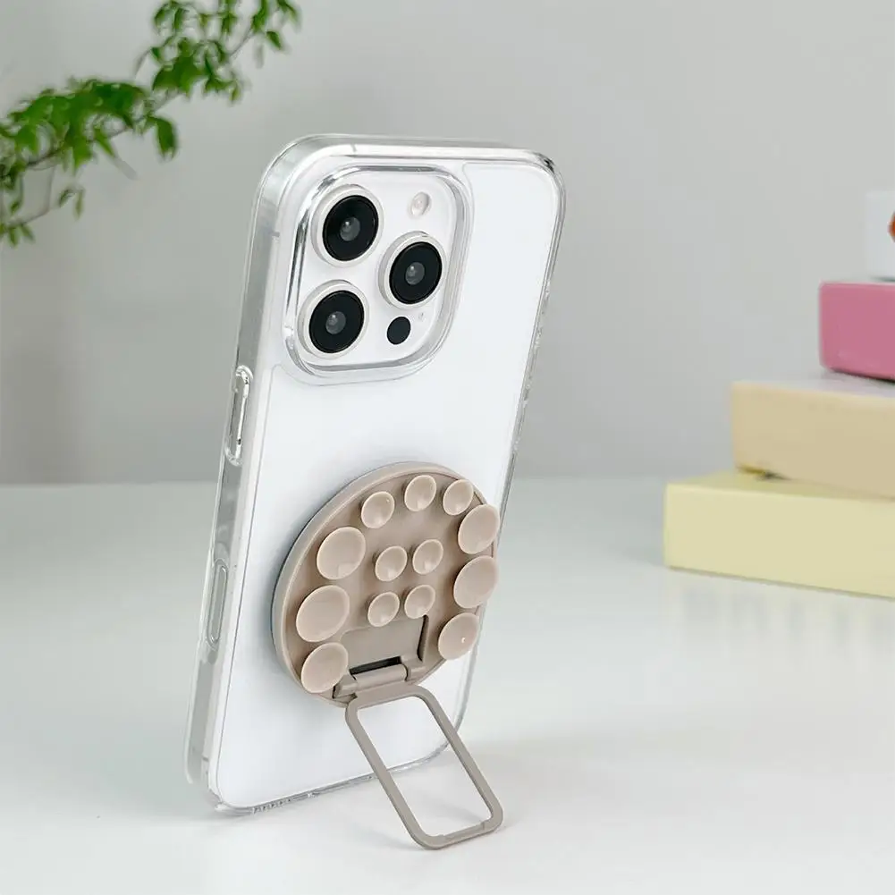 

Силиконовая присоска, магнитный складной держатель для телефона, портативная ручная подставка для человека для смартфона Q9S1