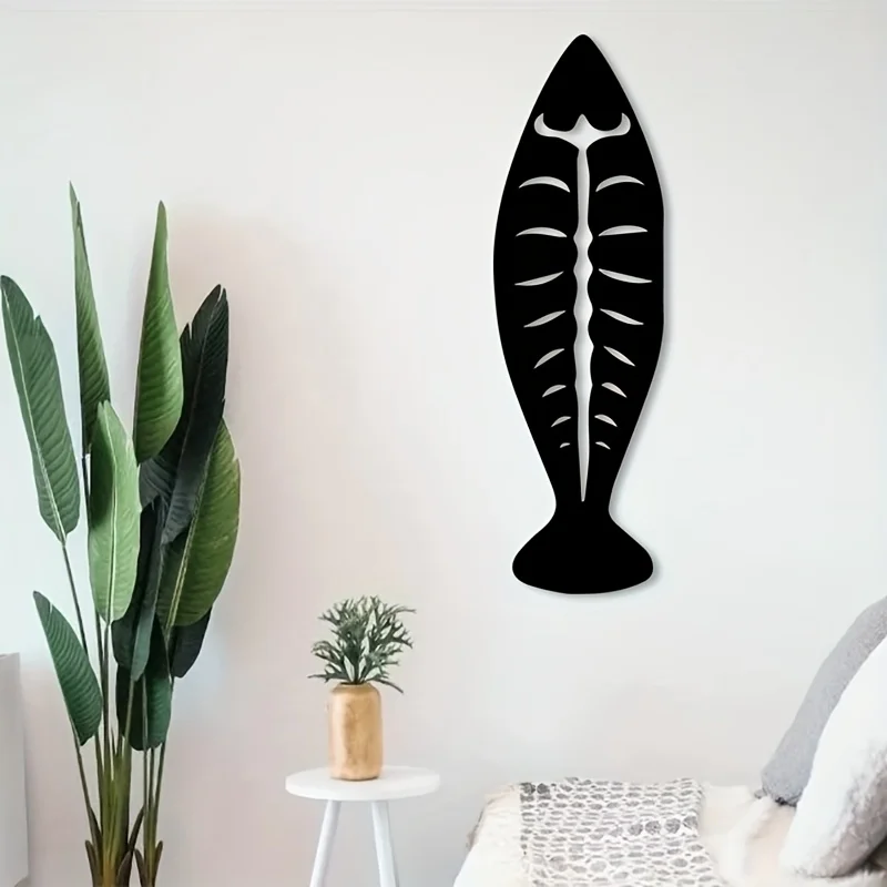 Vintage Fishing Rod Metal Wall Art Iron Fisherman Statue Mural Nautical Angler Decor Lake House Living Room Outdoor Fishing