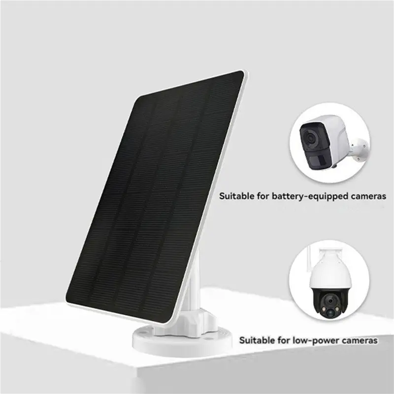 PZHI-2X 3W Solar Panel For Security Camera Outdoor IP65 Waterproof With 3 Meters Charging Cable For Outdoor Camera Charging,C