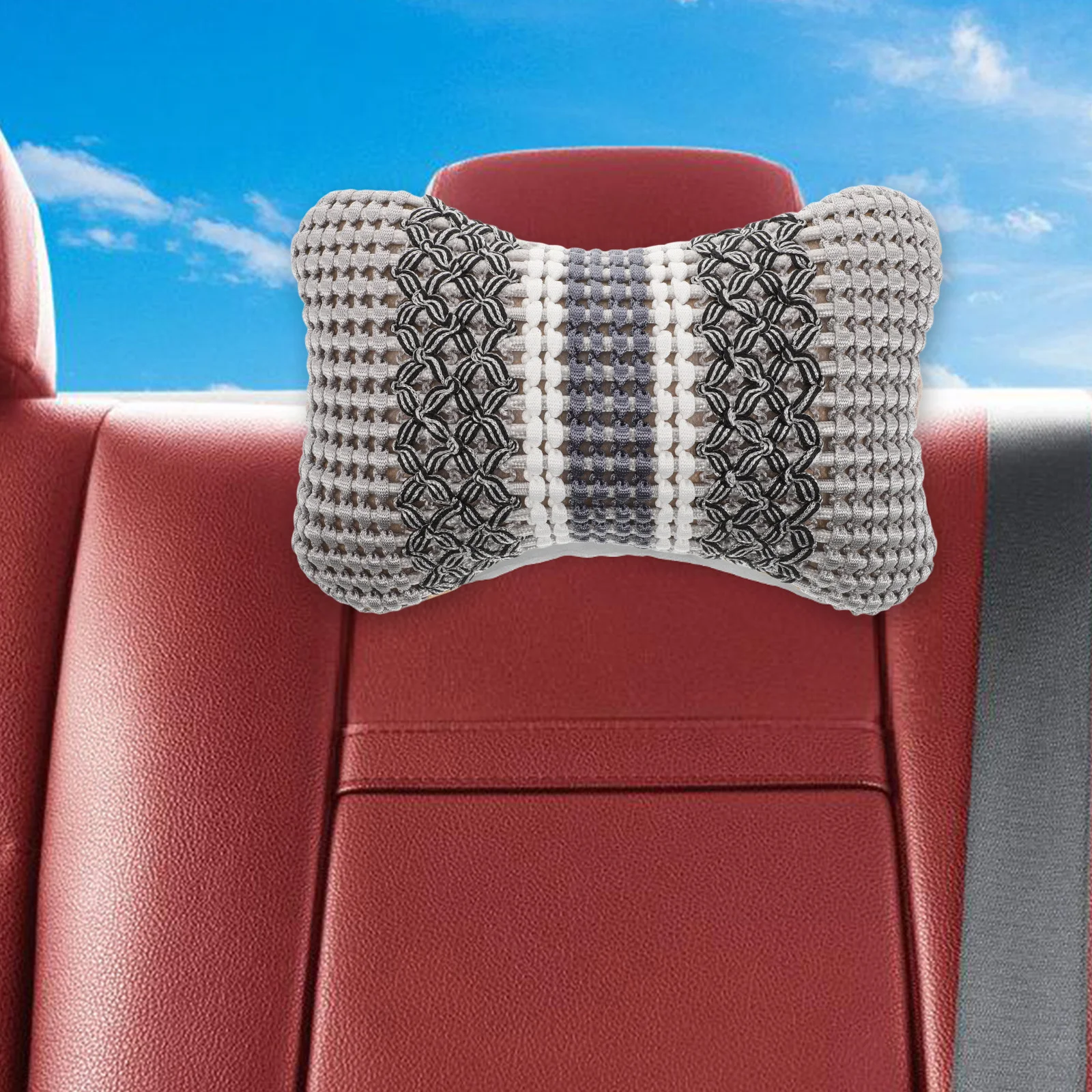 

Pair Car Neck Pillow Headrest Cushion Soft Bone Pillows Mat Automotive Seat Cooling Ventilated Neck Rest Fatigue