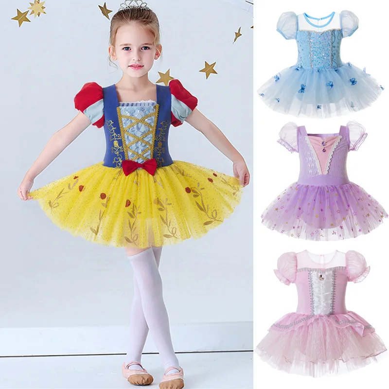 Princess Girl Sequined TUTU Ballet Dancing Dress Girl Party Costume Stage Show Fancy Outfit Children's Special Occasion Clothing