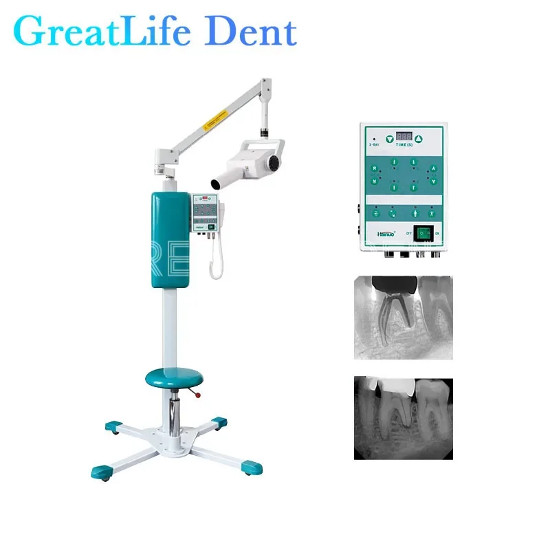 GreatLife Mobile Floor-Standing Dental X-Ray Unit High Frequency Digital Image System Radiography Machine Dentist X Ray Device