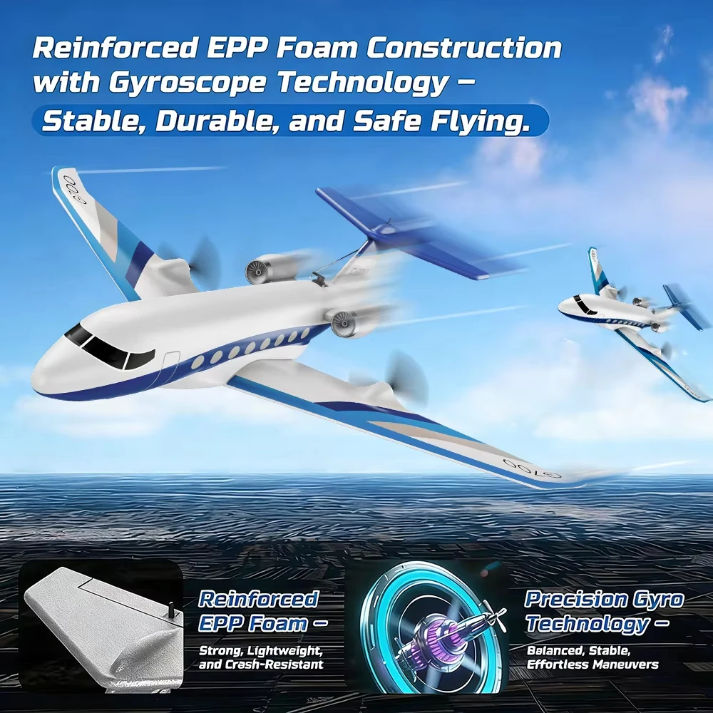 

Радиоуправляемый самолет G700 RC, модель планера с фиксированным крылом из EPP, 3-канальный, Privat RTF, 6-осевой гироскопический стабилизатор, игрушка на радиоуправлении, подарок для детей и взрослых