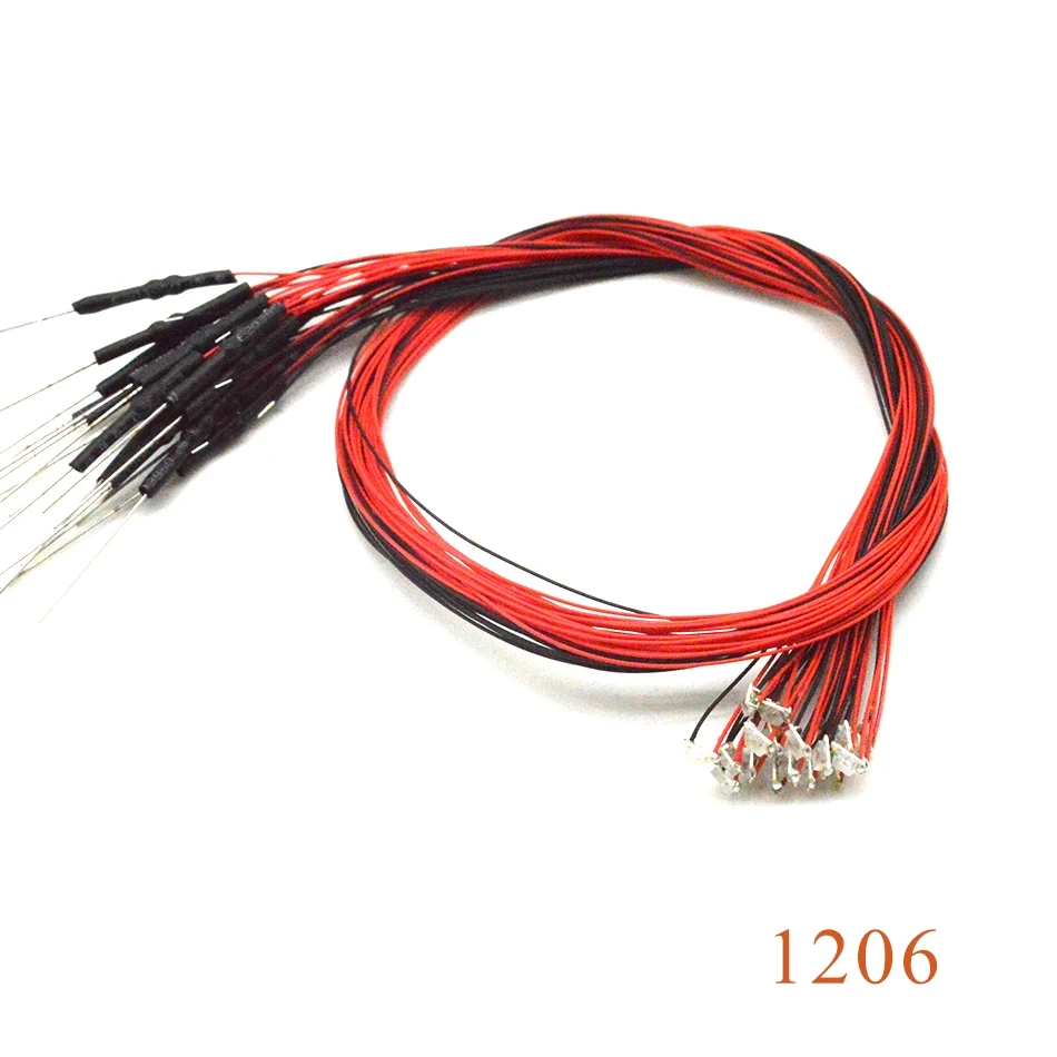 Lámpara SMD con cable Micro Led presoldada, 0402, 0603, 0805, 1206, 1,5, 12V, para Gundam Scene, 10 Uds.