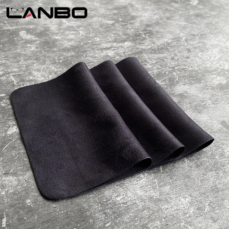 LANBO 100pcs 145*175mm Chamois Glasses Cleaner  Microfiber Glasses Cleaning Cloth For Lens Phone Screen Suede Cleaning Wipes