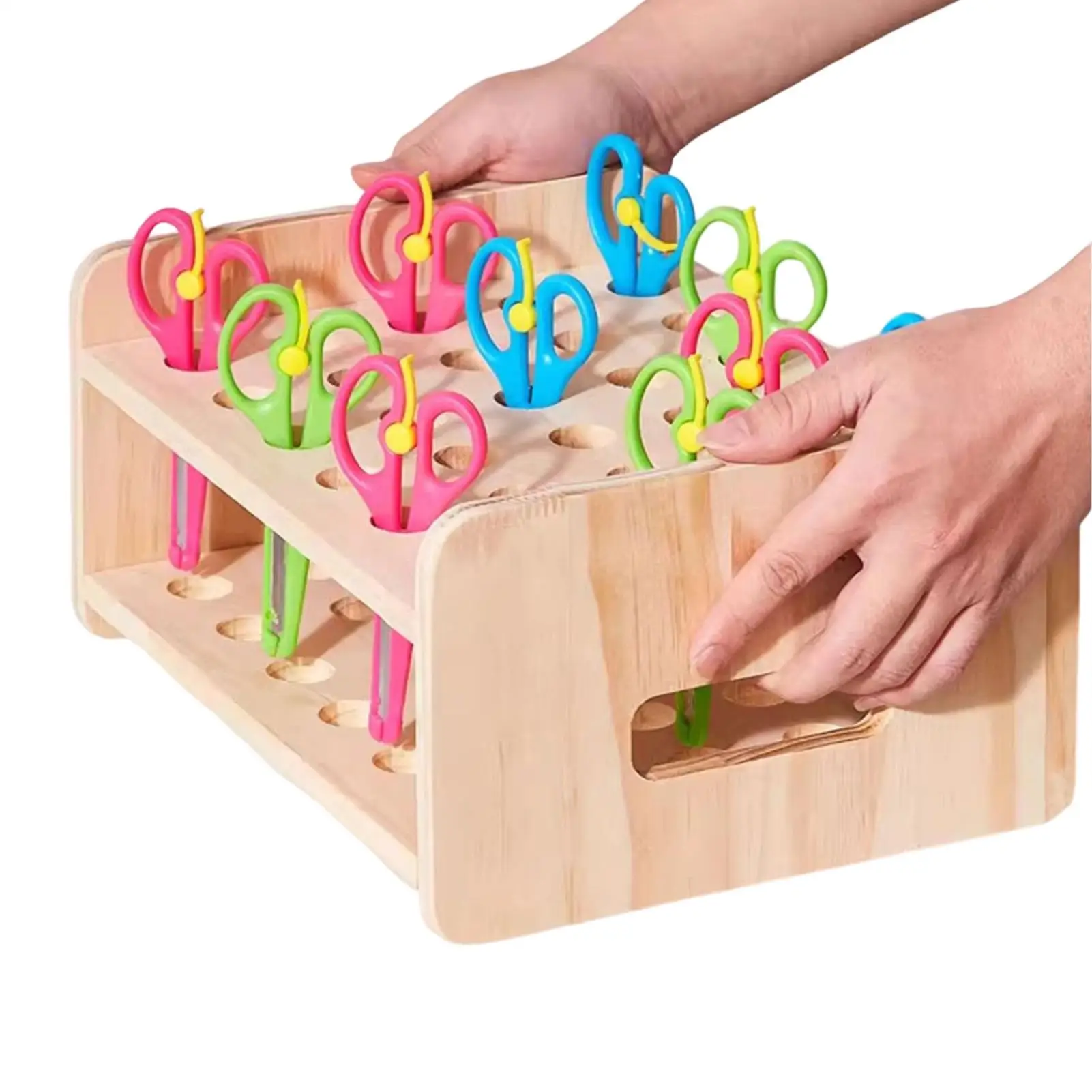 

Держатель для ножниц, многоцелевой 30-слотовый компактный настольный органайзер, стеллаж для хранения ножниц для офиса, магазина, салона, домашние маркеры, ручка