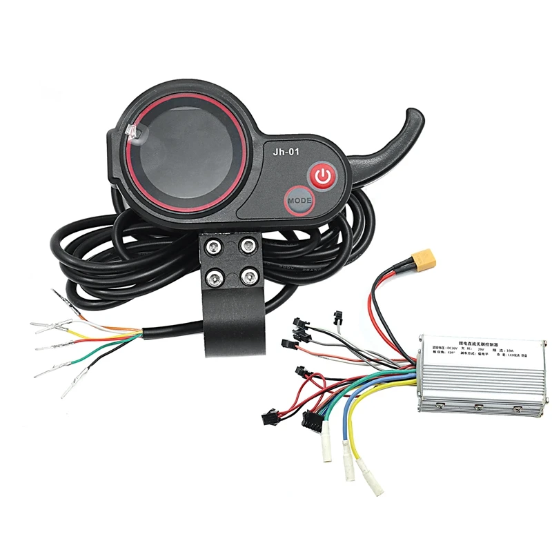 Newjh-01 Meter Dashboard LCD Display+36V 19A Brushless Controller Without Hall For Electric Scooter E Bike Accessories