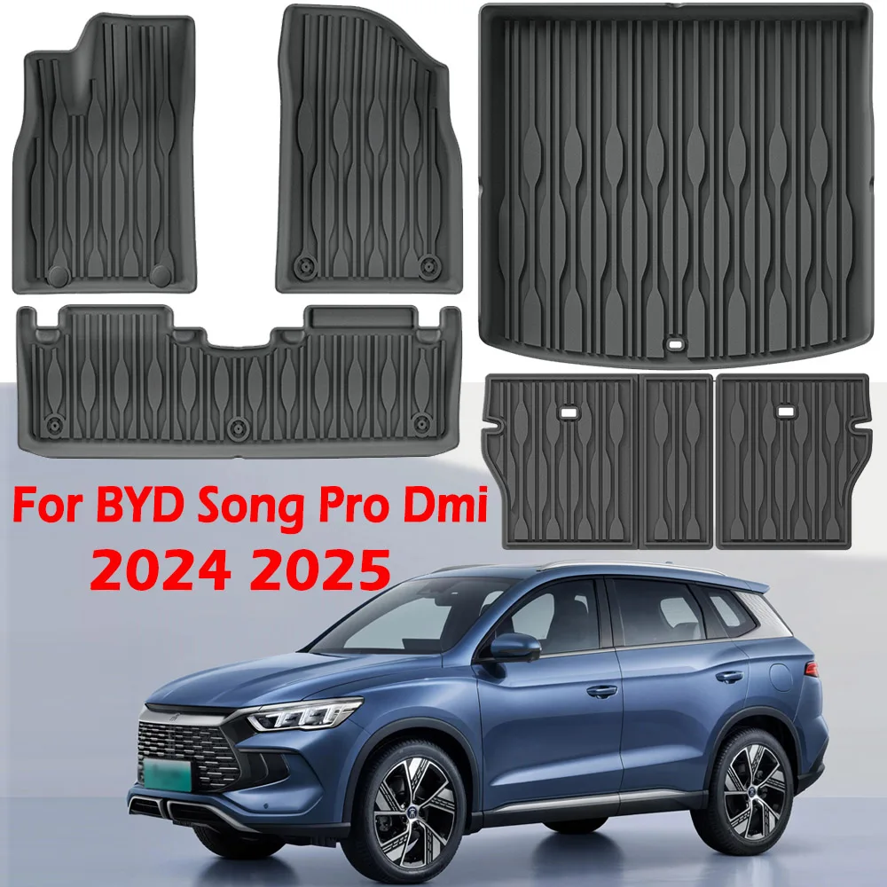 

TPE Floor Mats Compatible For BYD Song Pro Dmi 2025,All Weather Protector Floor Liners Trunk Mat Heavy Duty Pad Accessories