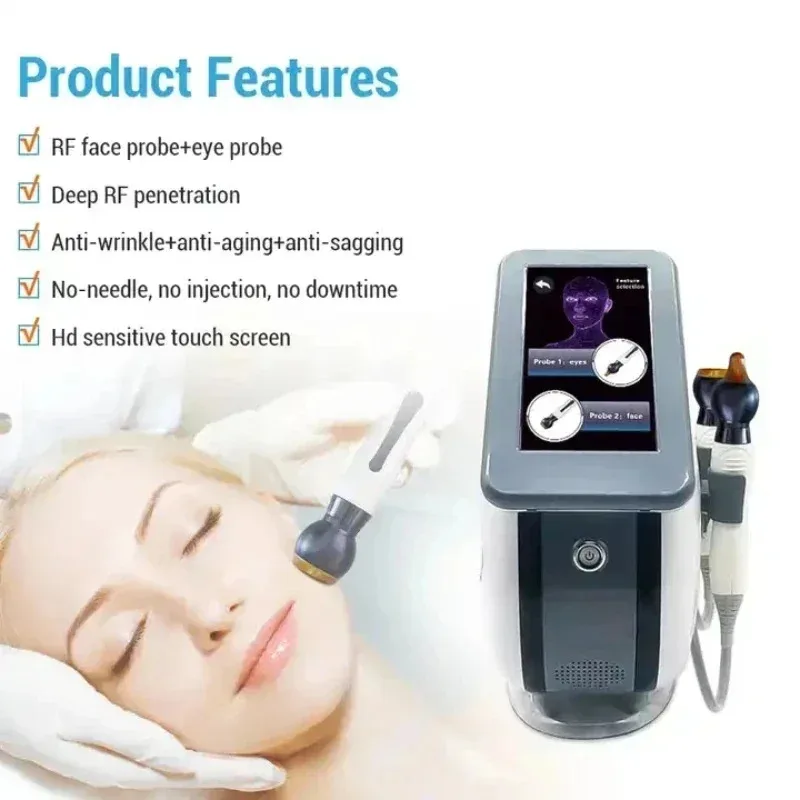 2-in-1 RF Facial Beauty Machine: Face Lifting Eye Wrinkle Removal Skin Tightening Body Care Rejuvenation Instrument