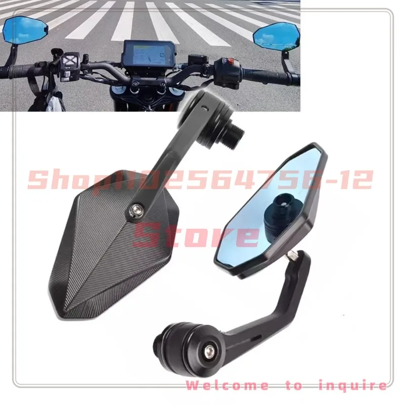 

For Benelli 302S 502C 752S Leoncino 250 500 BN600 BN300 Motorcycle Blue Glass Modified Handle Bar End Rearview Side Mirrors