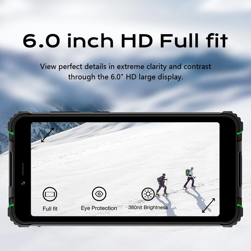 HOTWAV T5 MAX Rugged Android 13 OS 6050mAh Battery 4GB RAM 64GB ROM NFC Supported 6.0\'\' DH+ Display 13MP Rear Camera IP68/IP69k