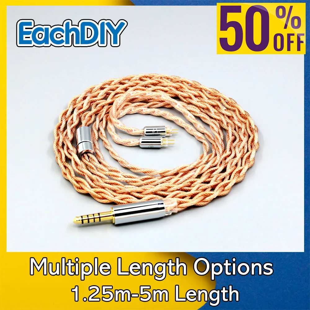 

Graphene 7N OCC Shielding Coaxial Mixed Earphone Cable For 0.78mm BA Westone W4r UM3X UM3RC JH13 High Step 4 core 1.8mm LN007789