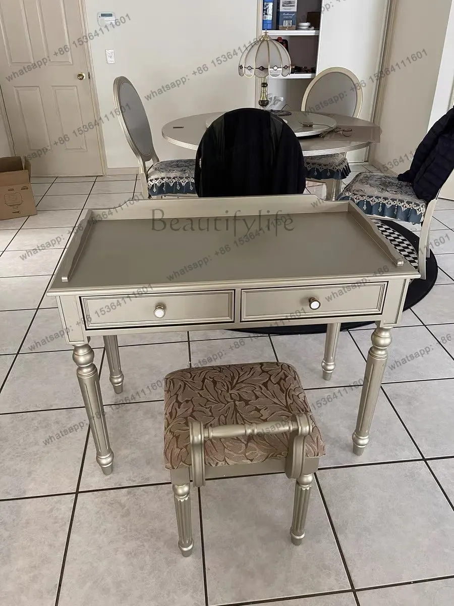 

American solid wood dresser light luxury bedroom furniture small apartment mini storage makeup table