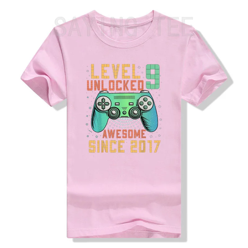 Level 9 Freigeschaltet – Fantastisch seit 2017 Gaming-T-Shirt – Geschenk zum 9. Geburtstag für 9-jährige Jungen – Gamer-T-Shirt – Coole Geschenke für Söhne zum Geburtstag – Detail 13