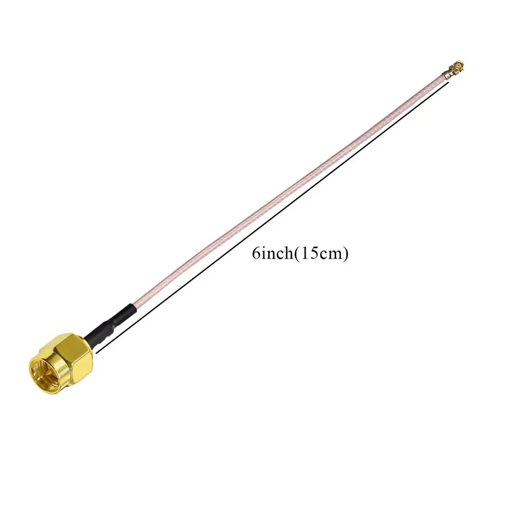 SMA to IPX SMA Male to UFL/U.FL/MHF1 Coaxial Cable IPX to SMA Male Plug WiFi Antenna Pigtail Extension Cable RG178 5pcs 6inch
