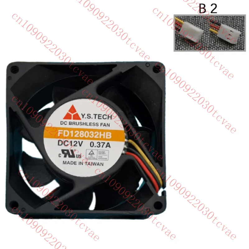 

Genuine New FD128032HB DC12V 0.37A 80*80*32mm 3-PIN Square Cooling Fan