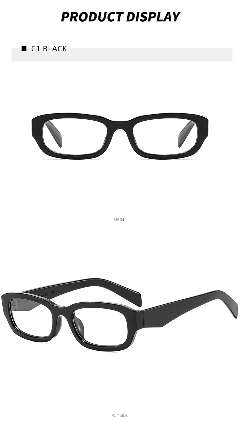 Modische kleine rechteckige photochrome Brille für Damen, klassische Farbwechselbrille, stilvolle tägliche dekorative Brille – Detail 7