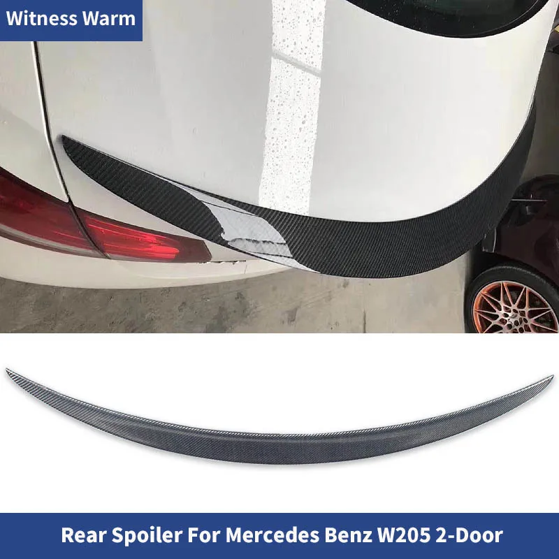 W205 Amg Style Carbon Fiber Rear Wings Trunk Lip Spoiler for Mercedes Benz c Class 2 Door C180 C200 C260 Car Styling 2014-2019