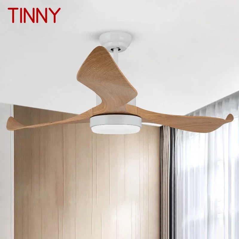 

TINNY Nordic LED Fan Light Modern Minimalism Restaurant Living Room Study Ceiling Fan Light Remote Electric Fan Light