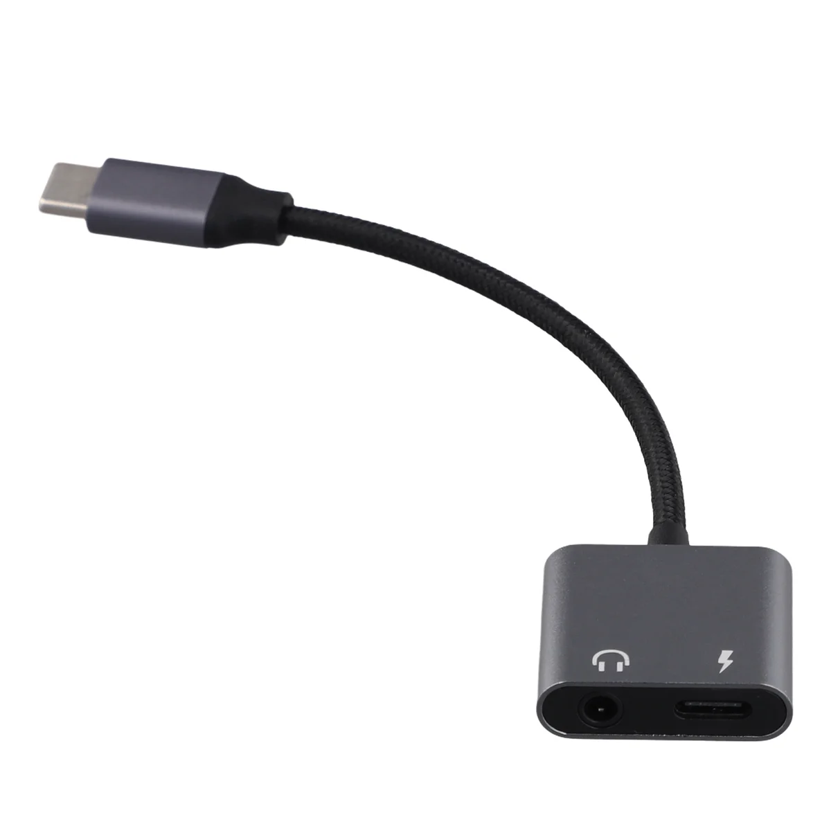 POP-l2-In-1 USB C para 3,5 mm/Tipo C Adaptador de áudio Aux PD60W Carregamento rápido Áudio Aux Fone de ouvido