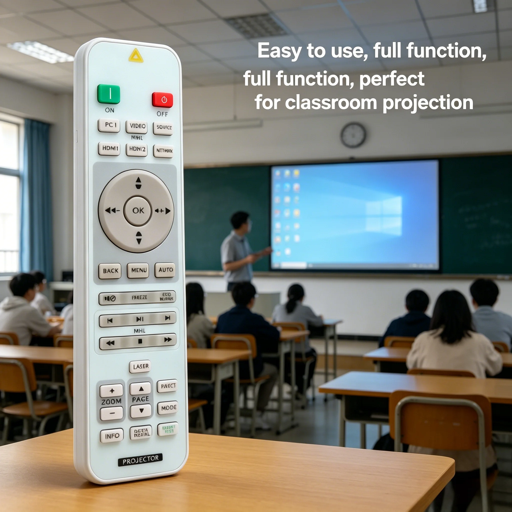 Projector Remote Control for BenQ MX525 MX570 MW526 MS521 MS527 Classroom Projectors