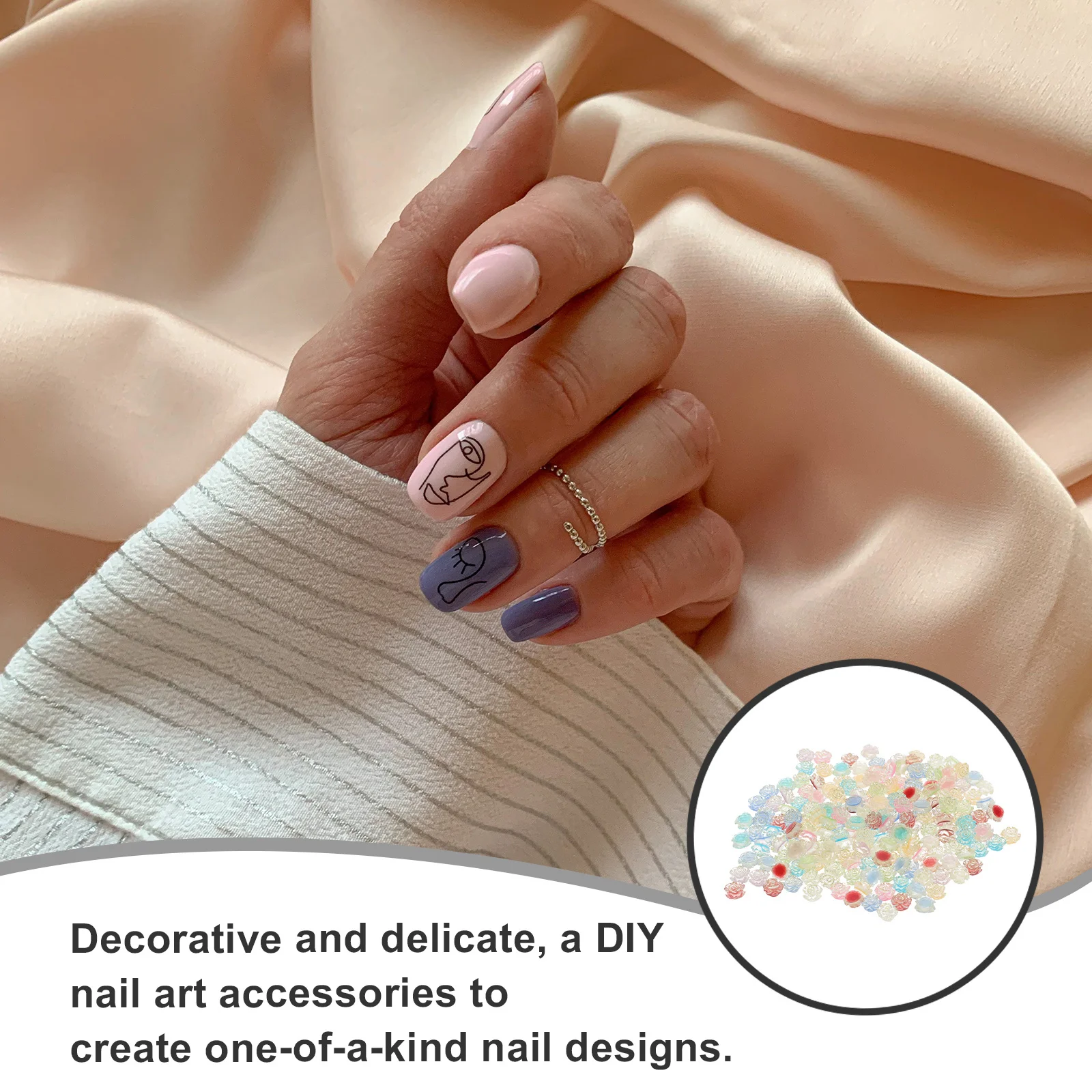 

200Pcs Resin Flower Nail Charms Camellia Rose Design Decorative 3D Nail Floral Charms for Manicure Art Mini Roses for Crafts