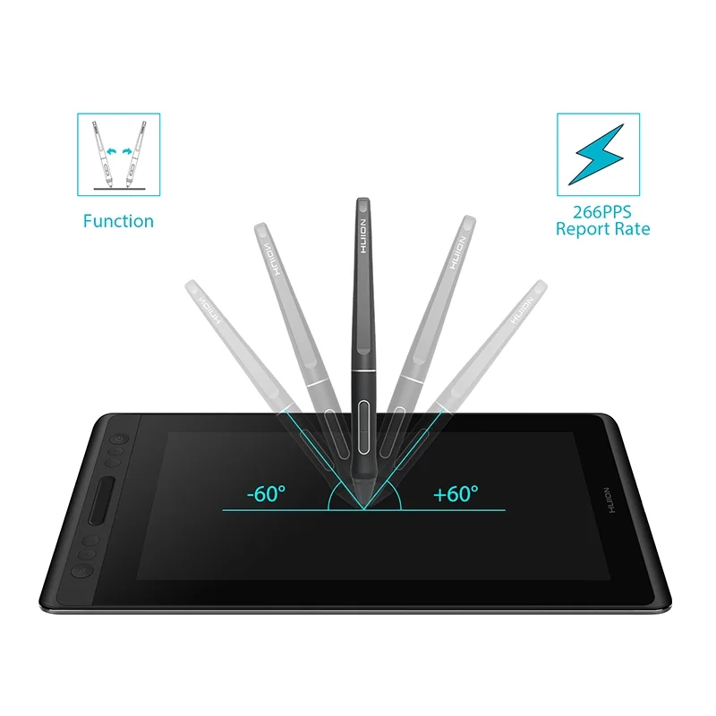 HUION kamvas pro12 8192 Level pressure tilt fucction stylus graphic pen monitor interactive education flat panel display