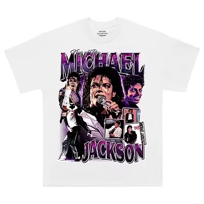 Michael Jackson Print T-Shirts für Männer und Frauen, kurzärmelig, amerikanischer Vintage-Stil, Sommer, Street Fashion, trendiges Unisex-T-Shirt