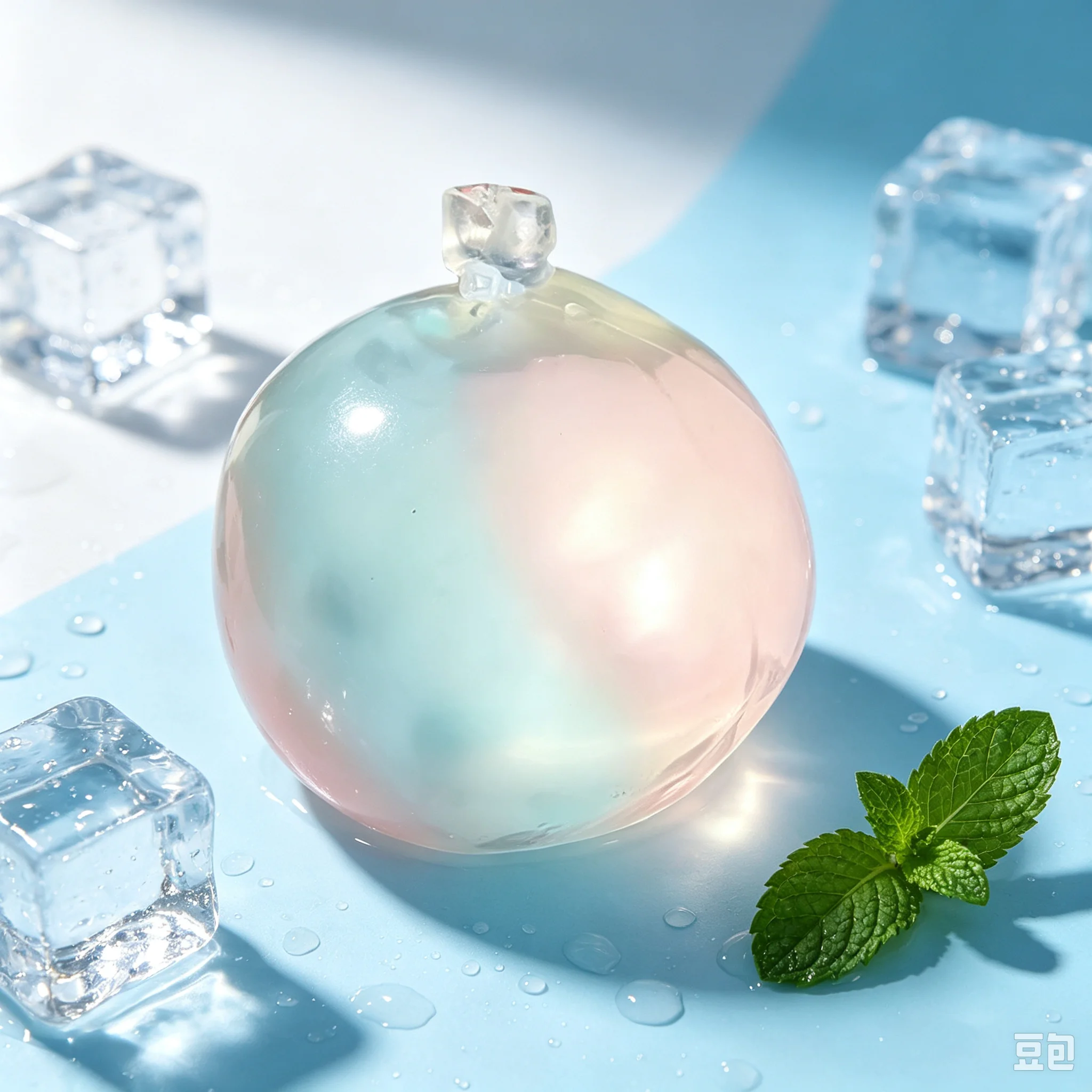 Iridescent Clear Jelly Squishy Ball Toy TPR Fluid Squeeze Fidget Toy Shiny Gradient Soft Stretchable Stress Relief Decompression