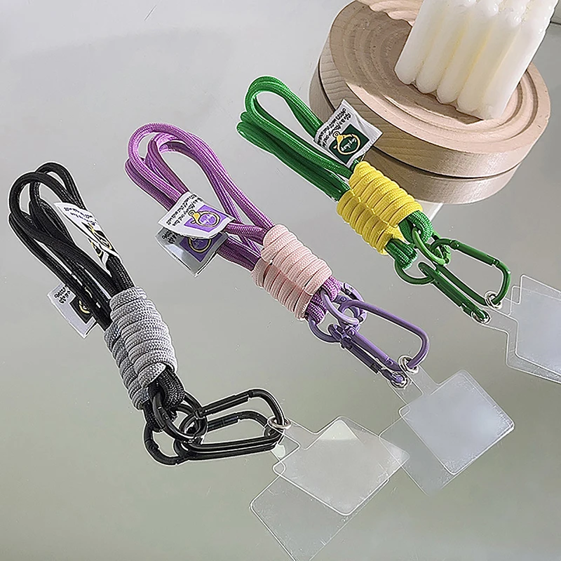 Color Combination Short Mobile Phone Lanyard Can Be Portable Anti-release Rope Hanging Wrist Pendant Clip Hanging Decoration