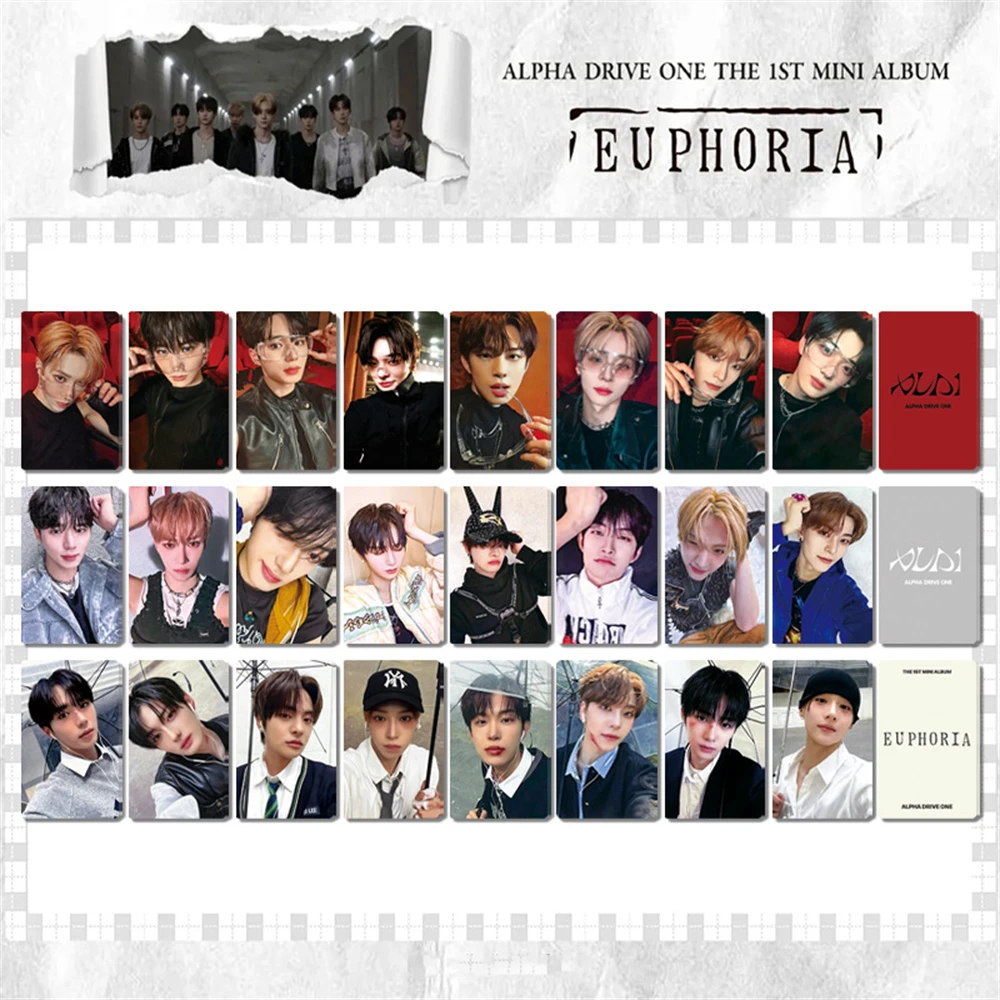 8 Stück KPOP ALPHA DRIVE ONE Mini-Album EUPHORIA Fotokarte ALD1 Doppelseitige Postkarte Anxin SANGWON JUNSEO Mitglied LOMO Karten Fangeschenk