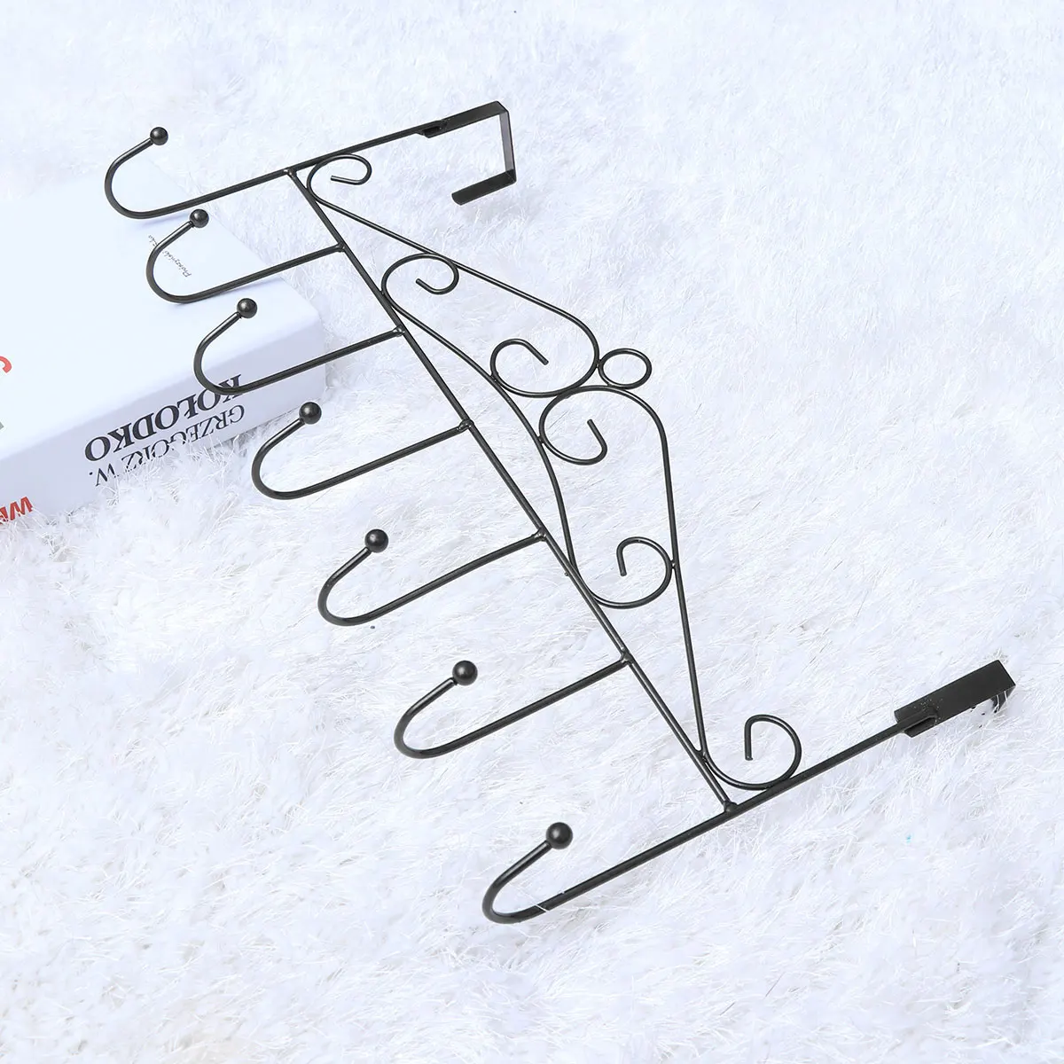 

7 Hooks No Trace Hangers Cloth Hanging Holder Over Door Hanger Lightweight Space Saving Home Hotel Office Use