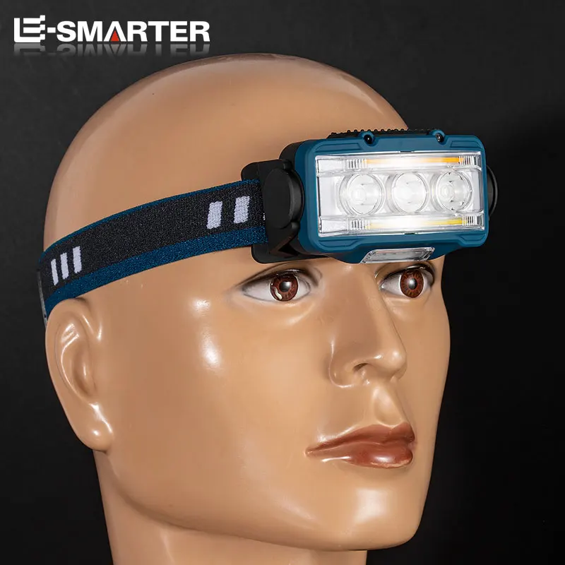 Rechargeable Headlamp 1800mah Super Bright Light Induction LED Headlight Waterproof Camping Biut-in 18650 Lithium Battery