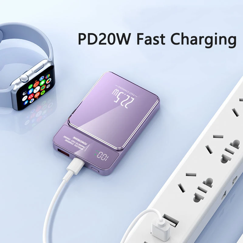 22.5W Fast Charging Wireless Charger 15W Magsafe Power Bank Mini Poverbank for iPhone Charger 20000mAh Mobile Phone Chargers