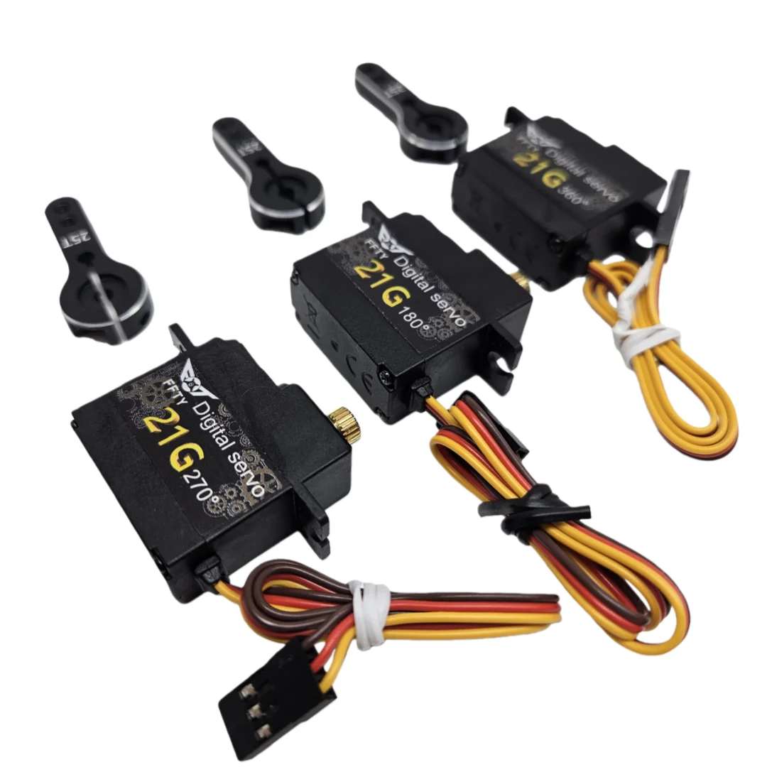 เซอร์โวมอเตอร์ดิจิตอล FTTY 21g 21G 180 องศา ° /270 ° /360 °   แขนโลหะ 25T สำหรับรถบังคับวิทยุ โดรน หุ่นยนต์ DIY