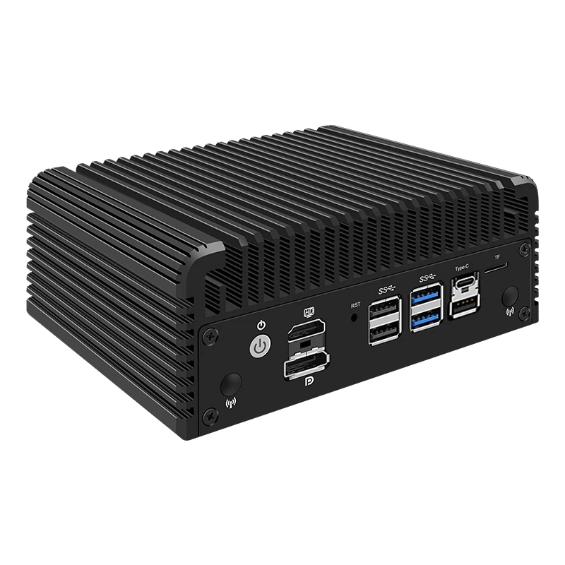 Alat Firewall NAS, PC Industri Mini Gen ke-13 Intel i7 1355U i5 1335U i3 1315U 6xi226-V 2.5G USB4.0 2xDDR5