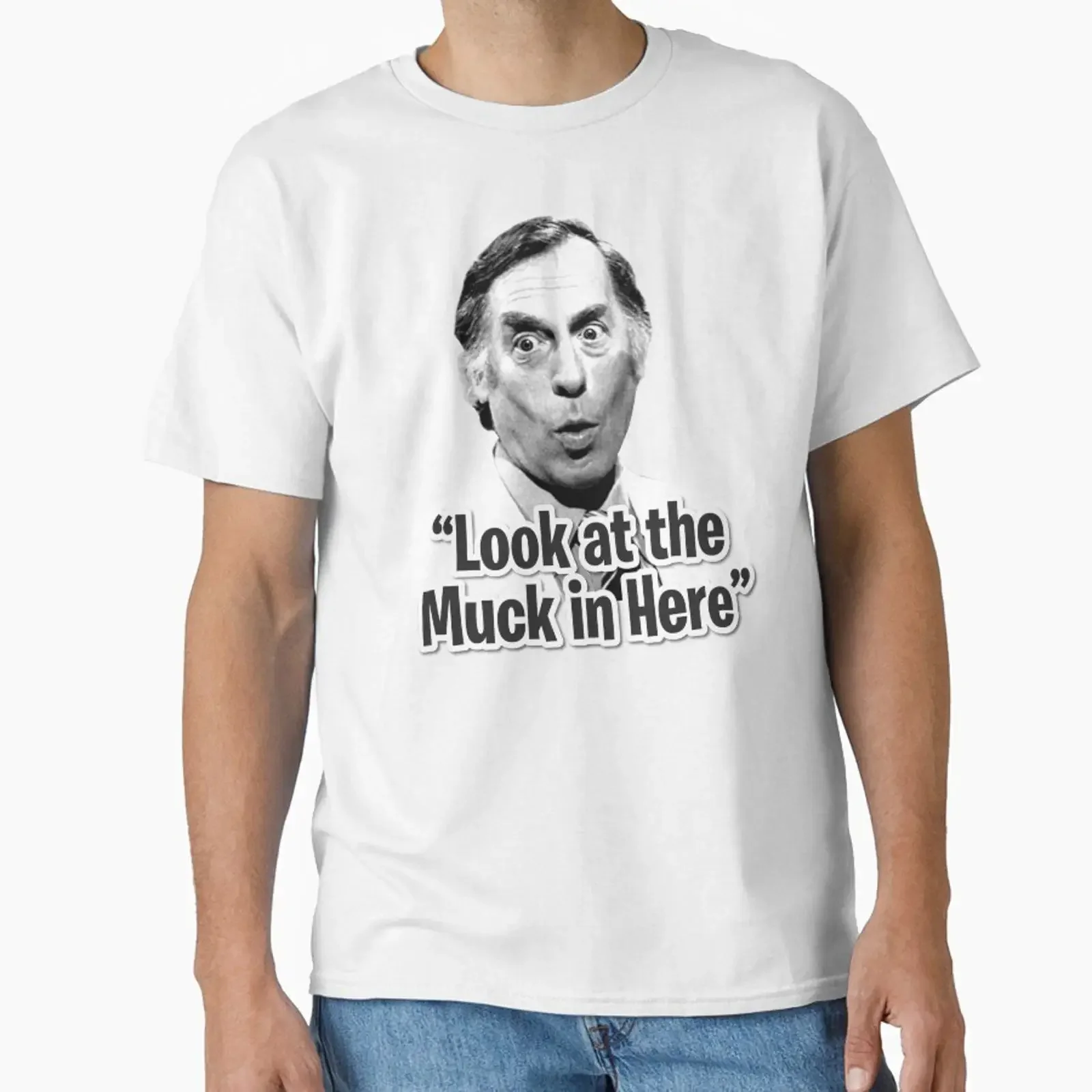Larry Grayson Look at the muck in here Classic T Shirt vintage Washed Unisex homme graphic Versatile designer clothes Stretched