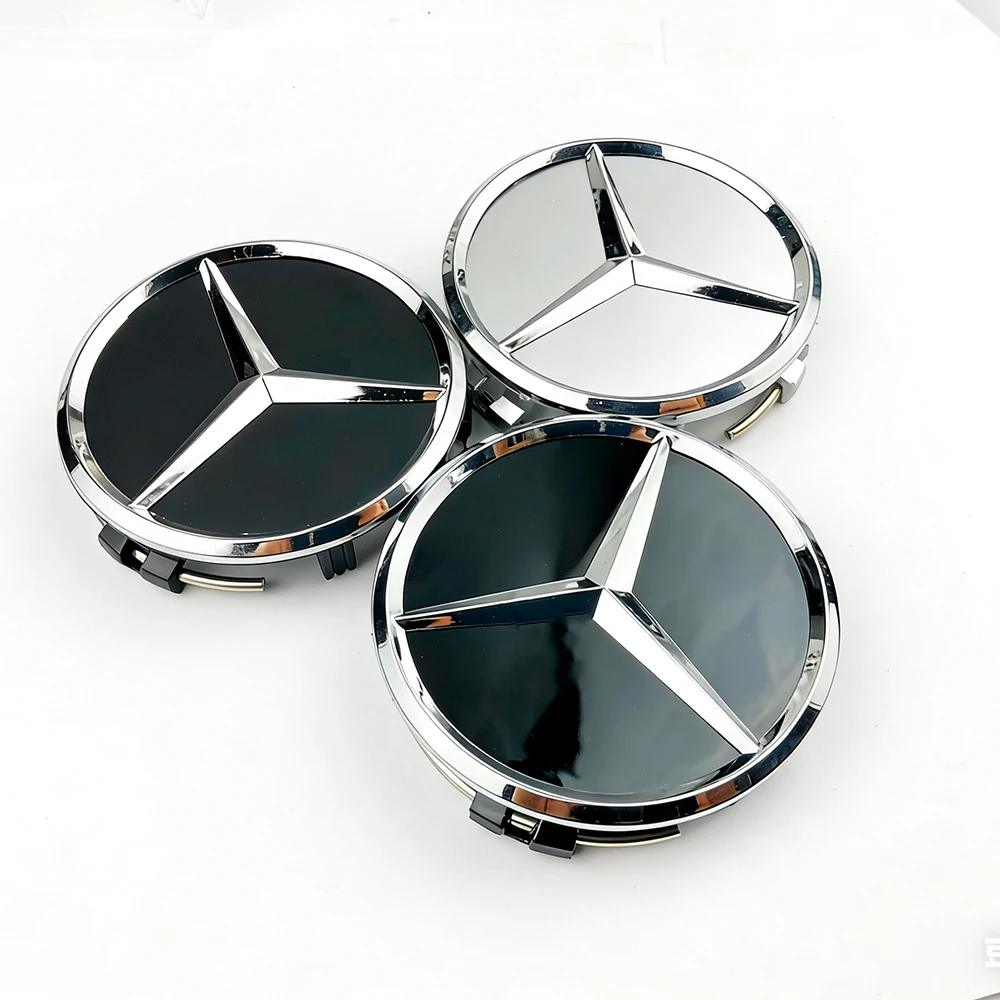 Car Wheel Center Logo Hub Cap 4pcs 75mm For Mercedes Benz AMG W204 C218 A207 C117 CLA CLS E Class W212 S212 X166 W176 W205 W246