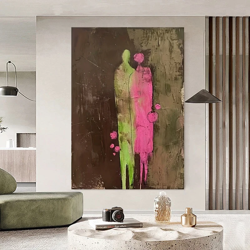 Large Wall Painting On Canvas 100% Handmade Oil Panel Mural Abstract Art Decor Pictures For Living Room Golden Paintings Trim