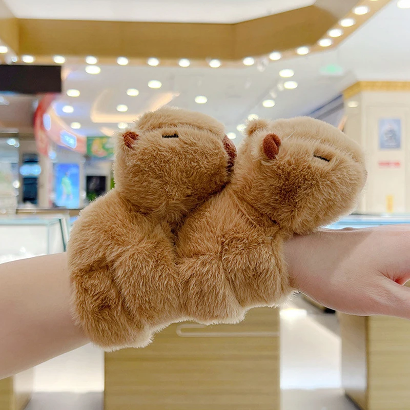 Neue Capybara Clap Kreis Spielzeug Slap Snap Wrap Armband Armband Capybara Plüsch Handring Spaß Pop Kreise Kinder Weihnachts geschenk