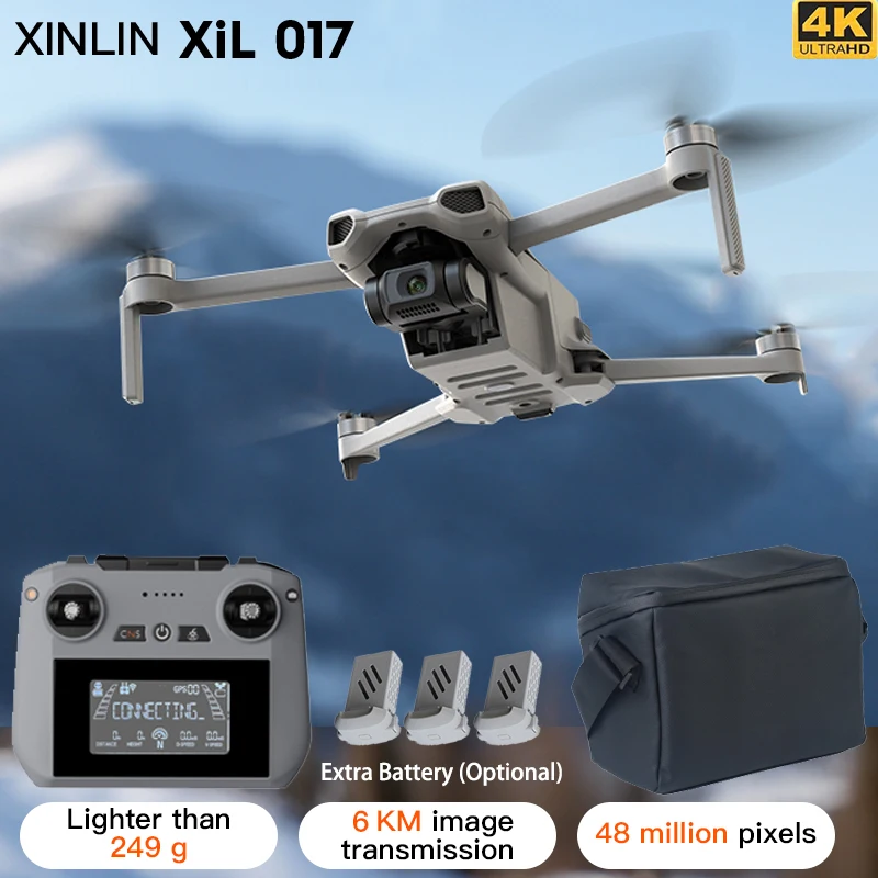 

XINLIN XiL 017 Drone 5G WIFI 4K HD Camera 3-Axis Gimbal 249g Ultralight design Brushless EIS Electronic RC Quadcopter Toys Gifts