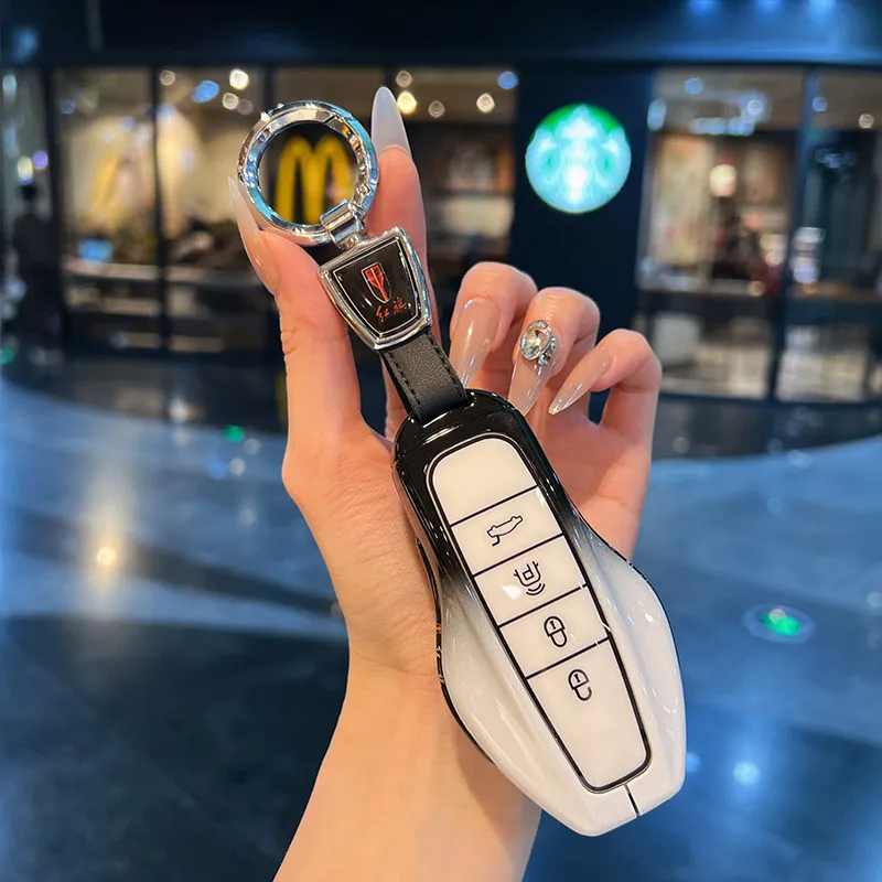 For Hong qi HS6 PHEV 2026 Car key set all inclusive remote control case protective buckle key chain
