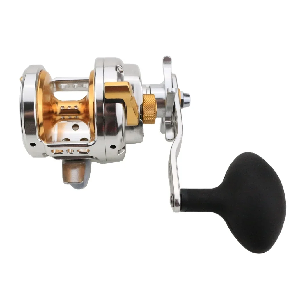 

2024 Full Metal Fishing Reel 8+1BB 6.3:1 Max 15kg 1000 1500 2000series Slow jigging reel Single hand Saltwater Trolling Reel