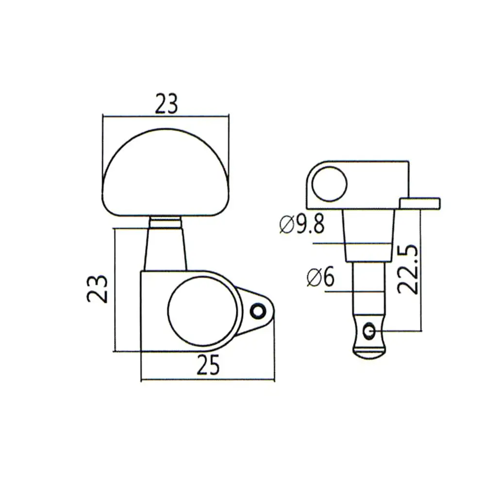 3R+3L Tuning Key Peg Tuners Machine Head for Acoustic Electric Guitar Gold