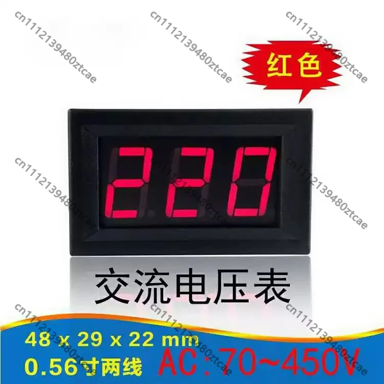 2 Wire Digital Voltmeter 5V-120V Voltage Display Meter For Electric Vehicle 12V 48V 60V 72V