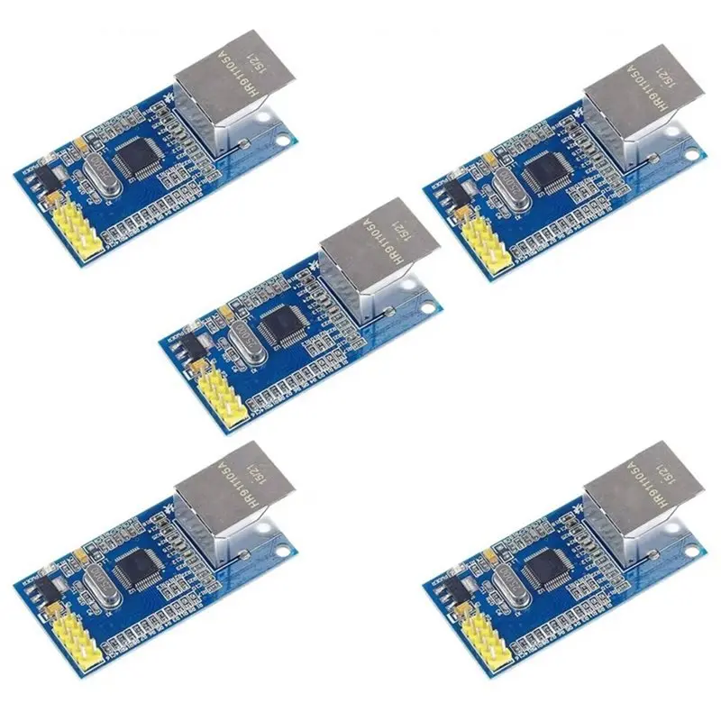 A72Z 5PCS W5500 Ethernet Network Modules IP 51/STM32 SPI Interface 3.3V 5V I/O MCU Microcontroller Program over W5100